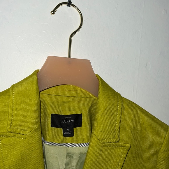 J. Crew Jackets & Blazers - J Crew Chartreuse Linen Blazer